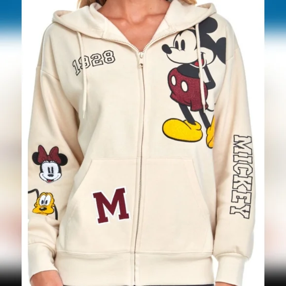 DISNEY  MICKEY MOUSE full zip hoodie sweatshirt - Picture 7 of 13